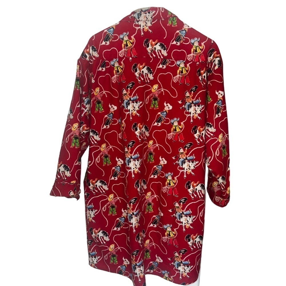 The Cat’s Pajamas retro western print night shirt size medium - Picture 2 of 11
